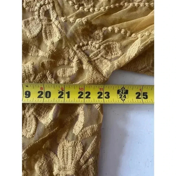 Women's Umgee Yellow Lace Kimono Oversized Medium EUC! - Picture 9 of 11